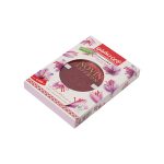 بسته‌بندی زعفران گلها ۱ مثقالی با طراحی داخلی کریستالی شفاف، حاوی زعفران سرگل مرغوب، مناسب برای مصرف خانگی