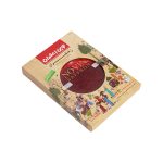 زعفران شاهنامه ۱ مثقالی، وزن ۴.۶ گرم، در بسته‌بندی حماسی