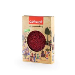 زعفران ایرانی با بسته‌بندی شاهنامه‌ – ۱ مثقال از طلای سرخ اسطوره‌ها