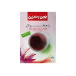 زعفران هاله ۱ گرمی نوین زعفران – بسته‌بندی کارتی با محفظه شفاف، مناسب برای مصرف روزانه