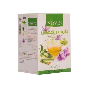 چای سبز زعفرانی – بسته ۲۰ عددی با ترکیب آرامش و عطر طلای سرخ ایرانی