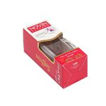 نمای بالای زعفران آذین باکس‌دار ۴ گرمی با طراحی ساده و کاربردی