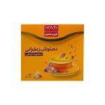 دمنوش گیاهی نوین زعفران مخلوطی از هل زعفرانی و گل محمدی